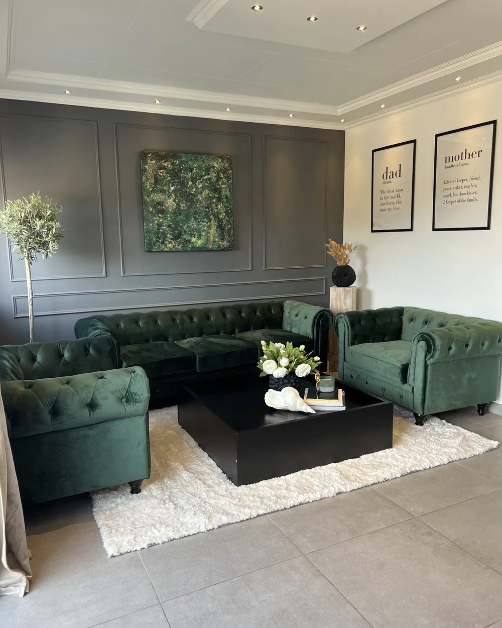 Sofa 3 Seater CHESTERFIELD Velvet Emerald Green_932834