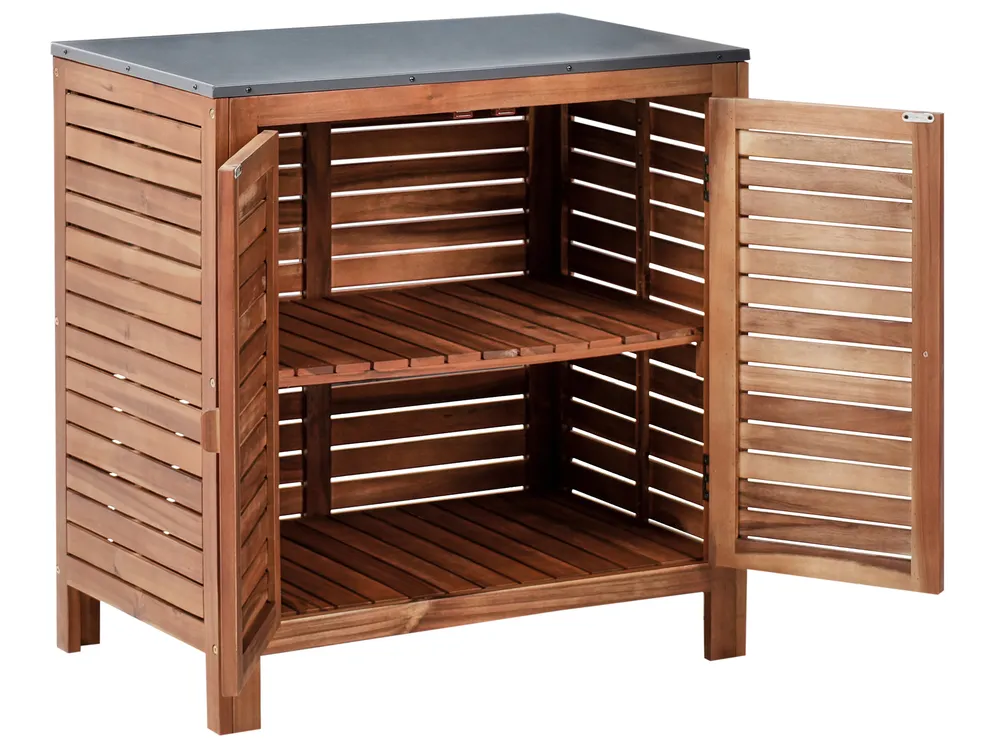 Outdoor Kitchen Cabinet BRUCOLI Brown Acacia Wood_1001064