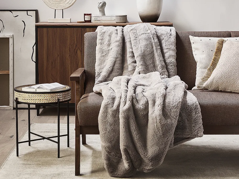 Blanket CHAAB 150 x 200 cm Light Grey_1177984