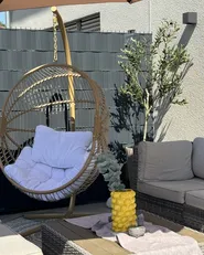 Hängstol med stativ ACRI Konstrotting Beige_924527