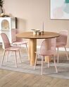 Set of 4 Dining Chairs EMORY Pastel Pink