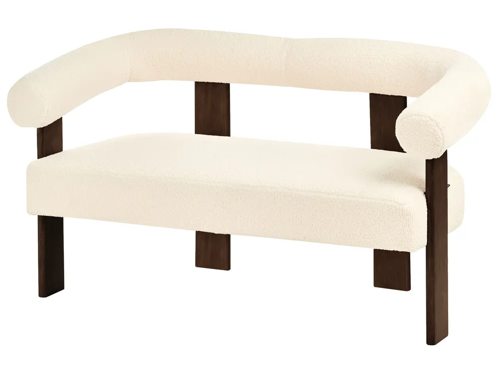 Living Room Set ILBRO Boucle Off-White/ Dark Brown_985000