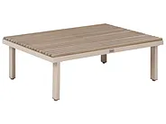 Sofabord til hagen FIVIZZANO 70 cm 90 cm Akasietre Beige_1159295