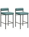 Set of 2 Bar Chairs AMAYA Teal