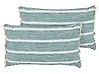 Set of 2 Outdoor Cushions ALPINIA Striped 30 x 50 cm Olive Green