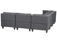 Modular Corner Sofa 5 Seater UNSTAD Fabric Dark Grey Right Hand_924641