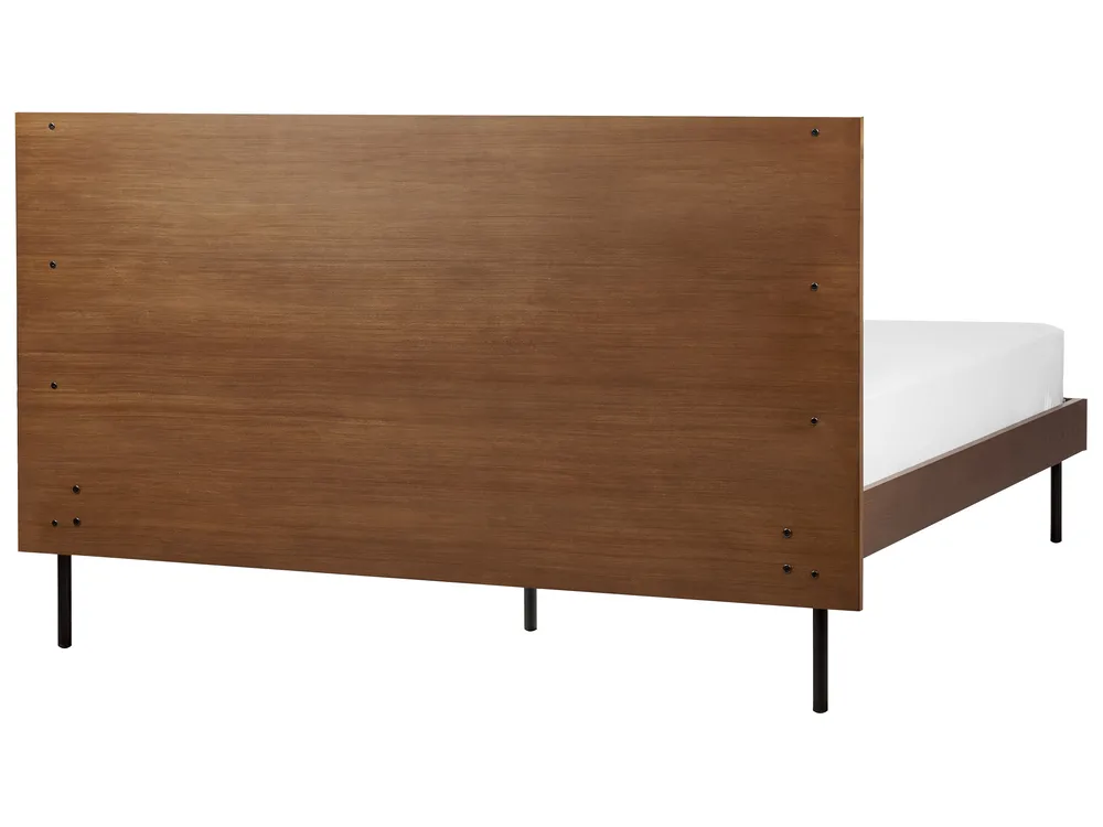 Bed LIBERMONT 140 x 200 cm (EU Double) Dark Ash Wood_1056067