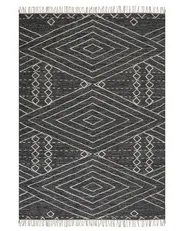 Matto KHENIFRA Musta 160 x 230 cm Puuvilla_848783