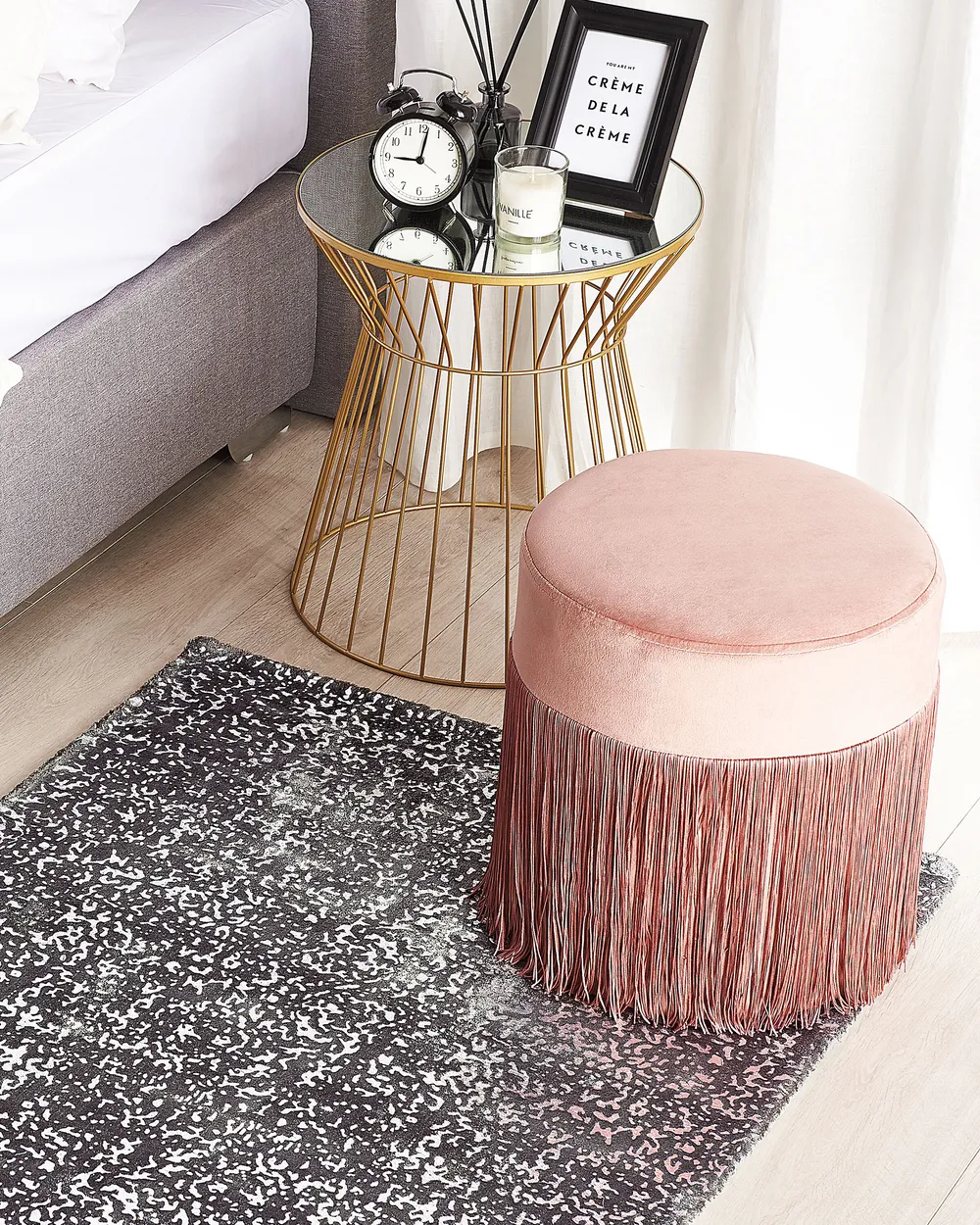 Rug ESEL Silver 80 x 150 cm Viscose