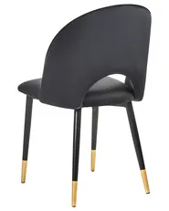 Set of 2 Dining Chairs MAGALIA Velvet Black_767853