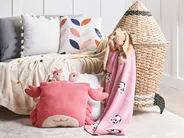 Set of 2 Decorative Cushions JARGALLI 35 x 35 cm Cotton Crab Pink_941460
