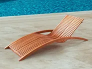 Sun Lounger TANARO Larch Wood Brown_964915