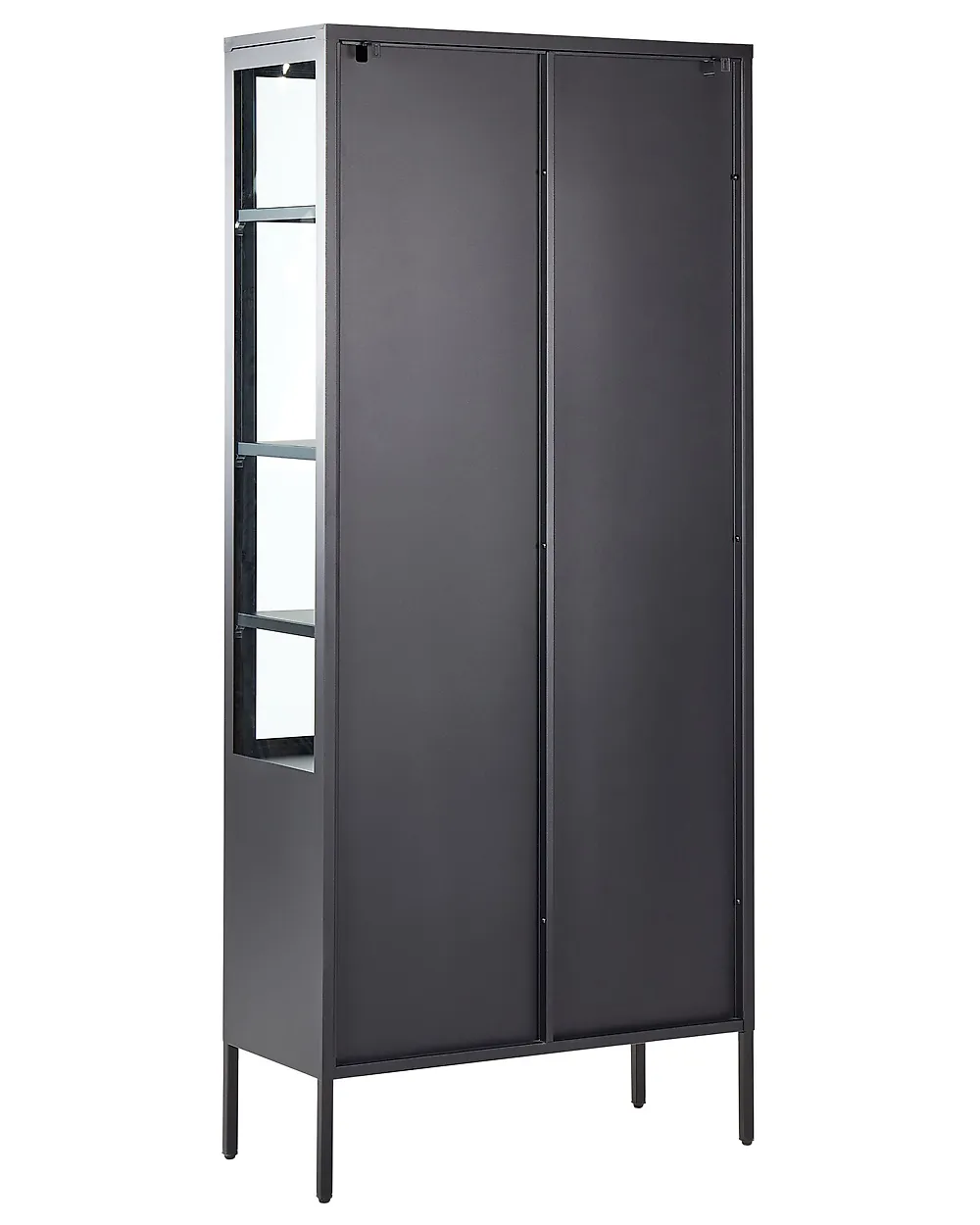 Vitriini OXTED 80 cm Metalli Musta_850461