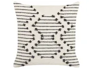 Set med 2 prydnadskuddar MYRTUS 45 x 45 cm Bomull Beige Geometriskt tryck_839968