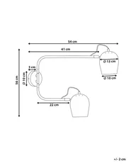 Vägglampa ESTRELLA Justerbar Metall Ljusgrå_882781