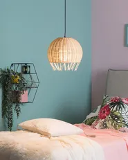 Pendant Lamp DRINO Rattan Light Brown_713476