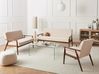 Living Room Set 6 Seater ESRUM Boucle Dark Brown/ Beige