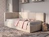 Daybed Fabric JACOU 90 x 200 cm (EU Single) with Storage Left Hand Light Beige
