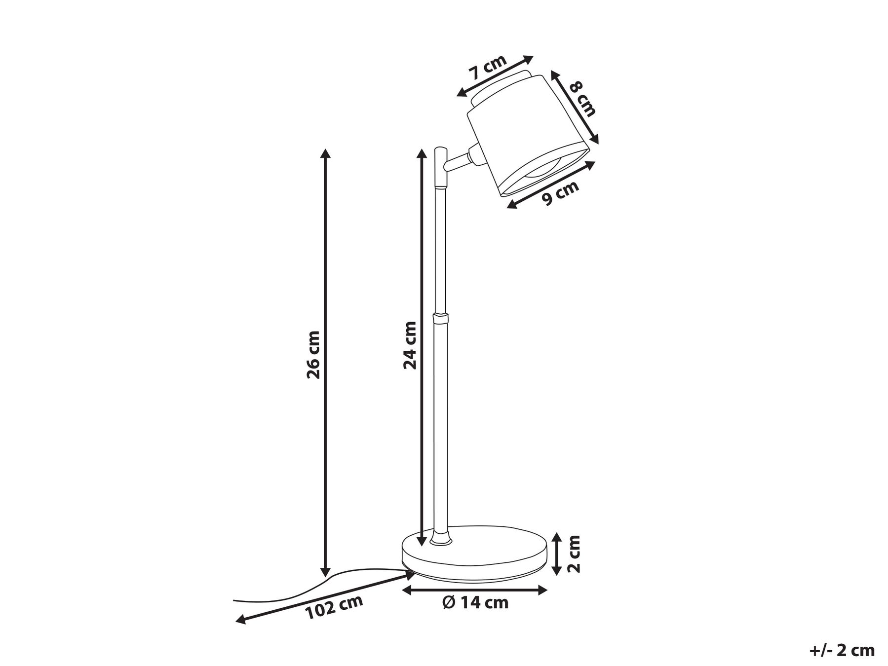 LED-skrivbordslampa LIBRA med dimmer Vit_1018988