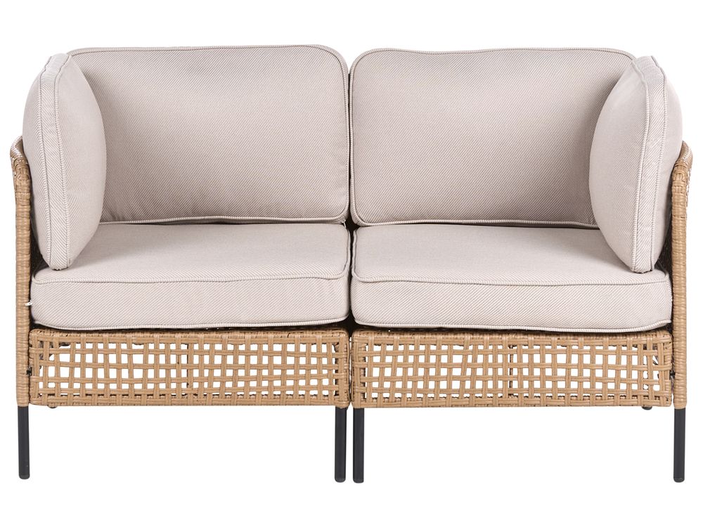 Hagesofa 2-seters OMEGANA PE-rotting Lys beige