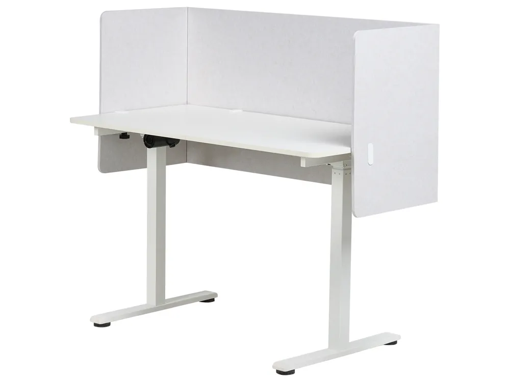 Skiljevägg för skrivbord SOLOA 210 x 61 cm Off-White_1014950