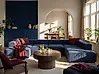 Modular Corner Sofa 5 Seater ARDAL Corduroy Dark Blue Left Hand
