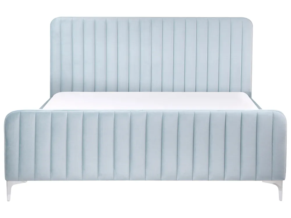 Bed Velvet LUNAN 160 x 200 cm (EU King Size) Light Blue_993683