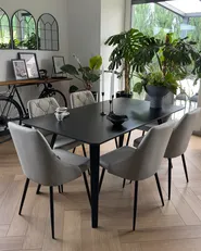 Set of 2 Dining Chairs VALERIE Faux Leather Light Grey_1012485