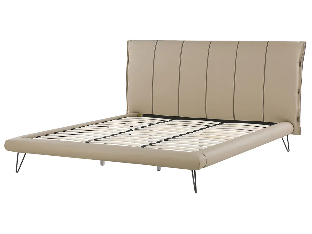 Sovrumsset Konstläder BETIN 180 x 200 cm Sandbeige_789120