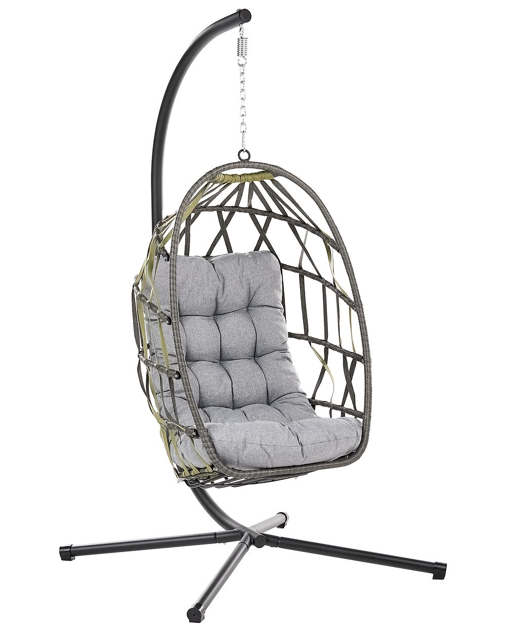 Hanging Chair with Stand GODRANO Metal Grey