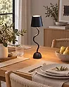 Trådlös LED-bordslampa VOUGA med dimmer Metall Svart