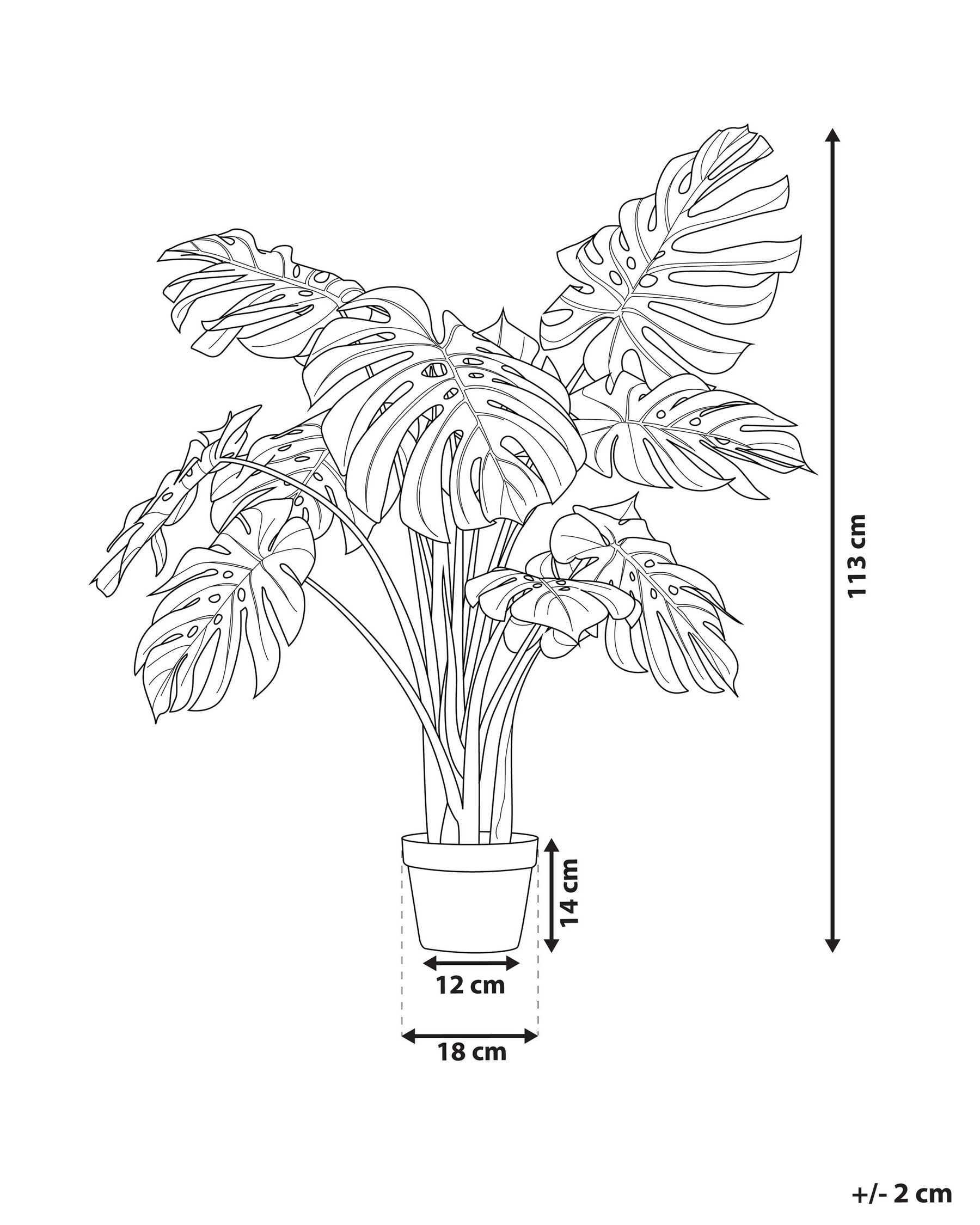 Artificial Plant MONSTERA PLANT 113 cm Green_775248