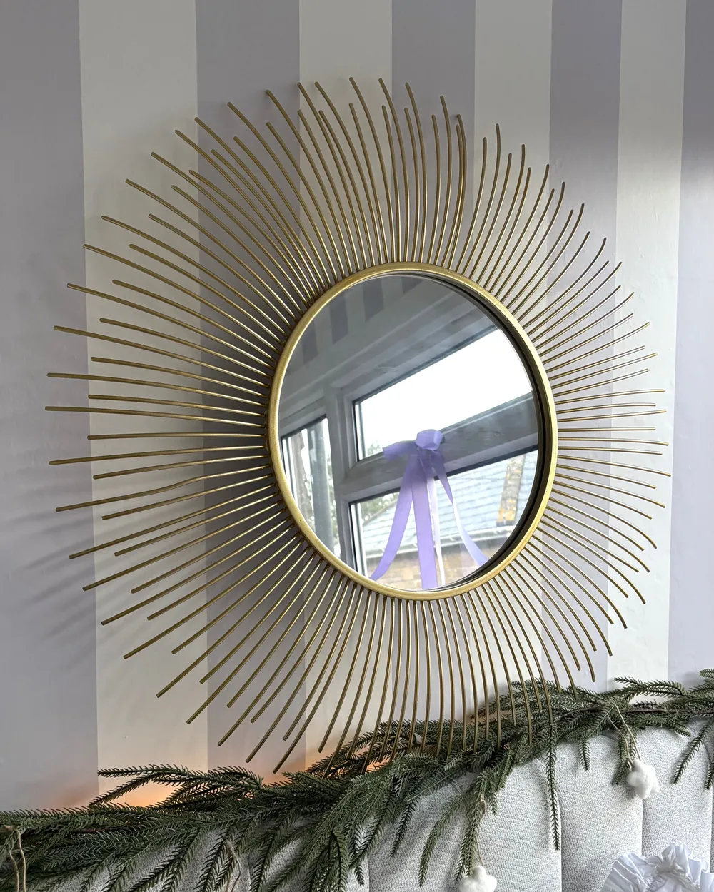 Wall Mirror CILLY 80 cm 80 cm Metal Gold_1047394