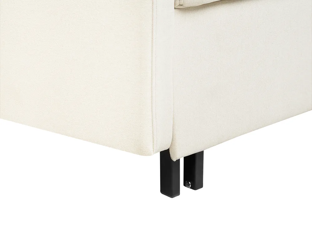 Sofa Bed 2 Seater HOVIN Fabric Light Beige_746292