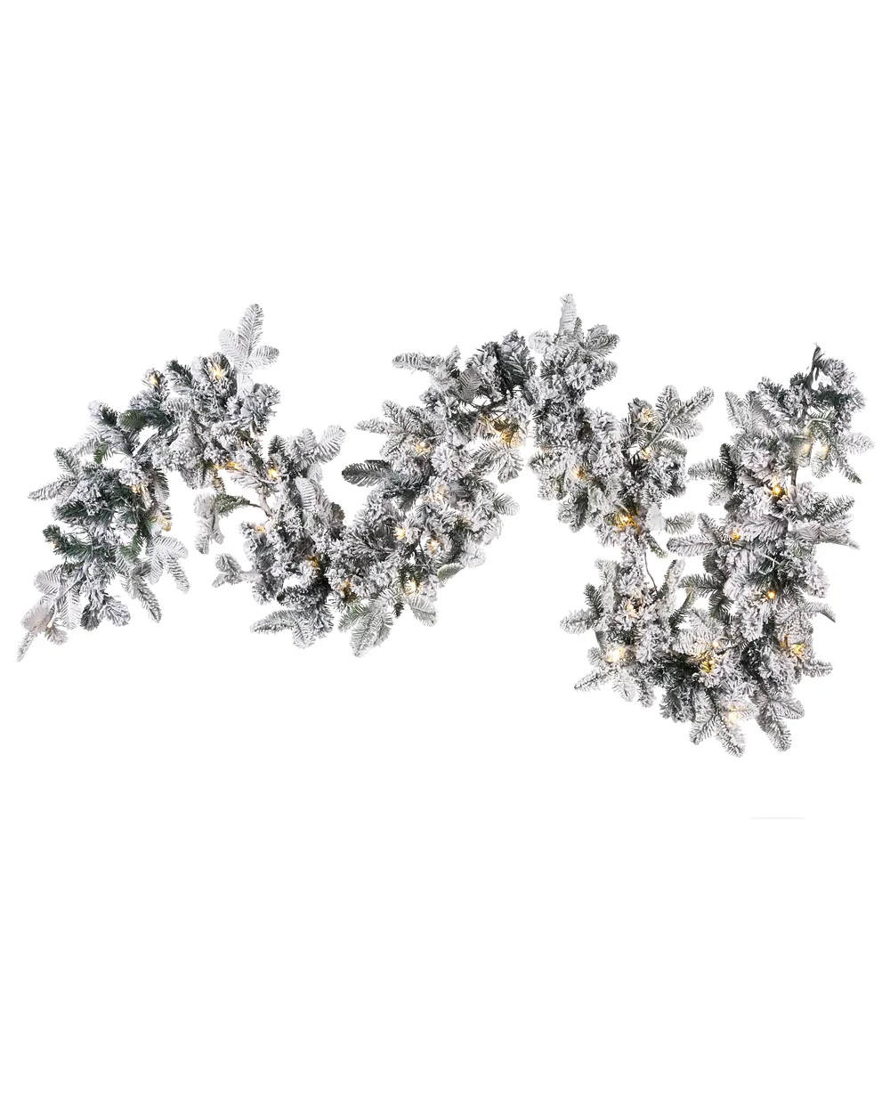 Snowy Christmas Garland LED SUNDO 270 cm White