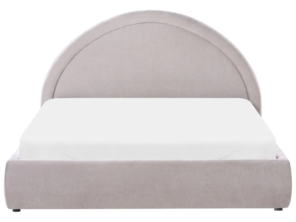 Ottoman Bed MOUZON Chenille Taupe 160 x 200 cm (EU King Size)_1019539