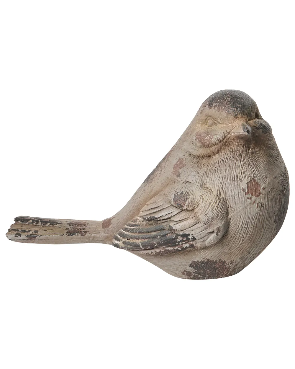 Set of 3 Garden Figurines ANGHIARI Bird Beige_1054872