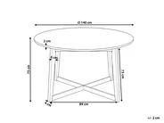 Dining Table WAIPORI Light Oak 140 cm 140 cm_1019983