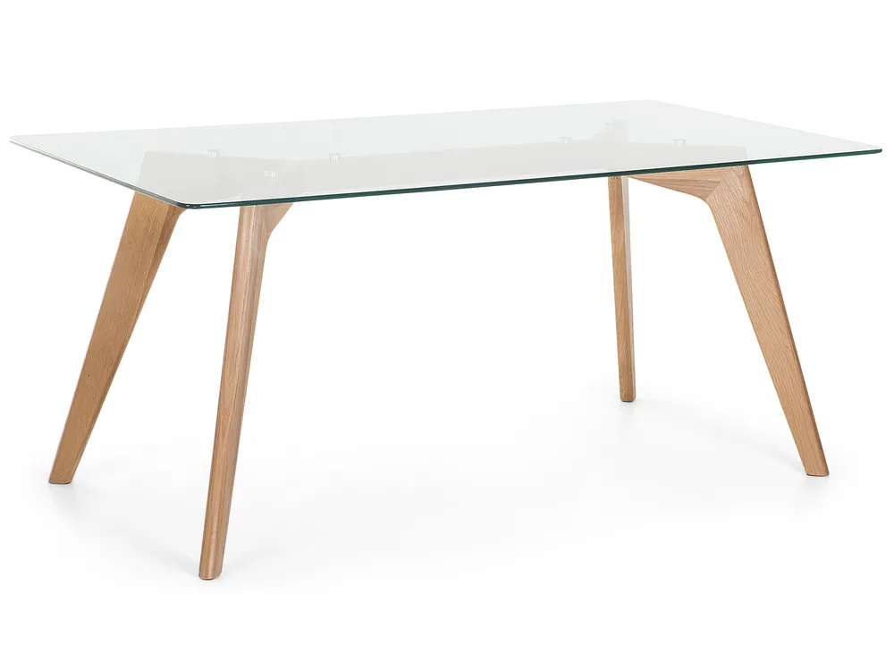 Dining Table HUDSON II Transparent 180 cm 90 cm Glass