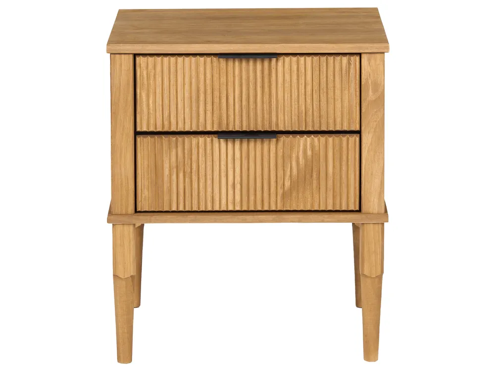 Bedroom Set Pine Wood AMBAZAC 160 x 200 cm (EU King Size) Light Brown_1118984