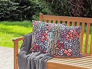 Set of 2 Outdoor Cushions CASTELARO Floral Pattern 45 x 45 cm Multicolour_1182693