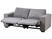 Electric Recliner Sofa 2 Seater NUKARI Fabric Grey_999345