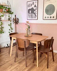 Ruokatuolisetti 2 kpl OVERLY Puu Ruskea saarniviilu_1017078