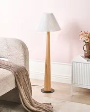 Floor Lamp ALIGIDE Wood Natural_1016928