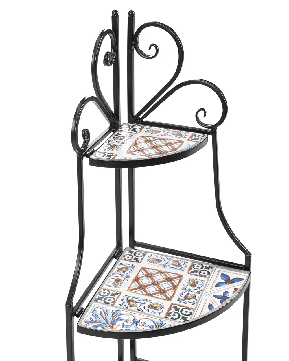 Shelving Unit FAVARA 43 cm 128 cm Metal Black_981420