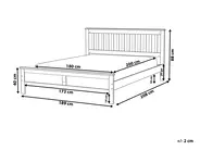 Bed Pine Wood MAYENNE 180 x 200 cm (EU Super King) White_734371