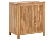 3 Piece Outdoor Kitchen Set with Sink VENOSA Brown/ Silver Acacia Wood_984713