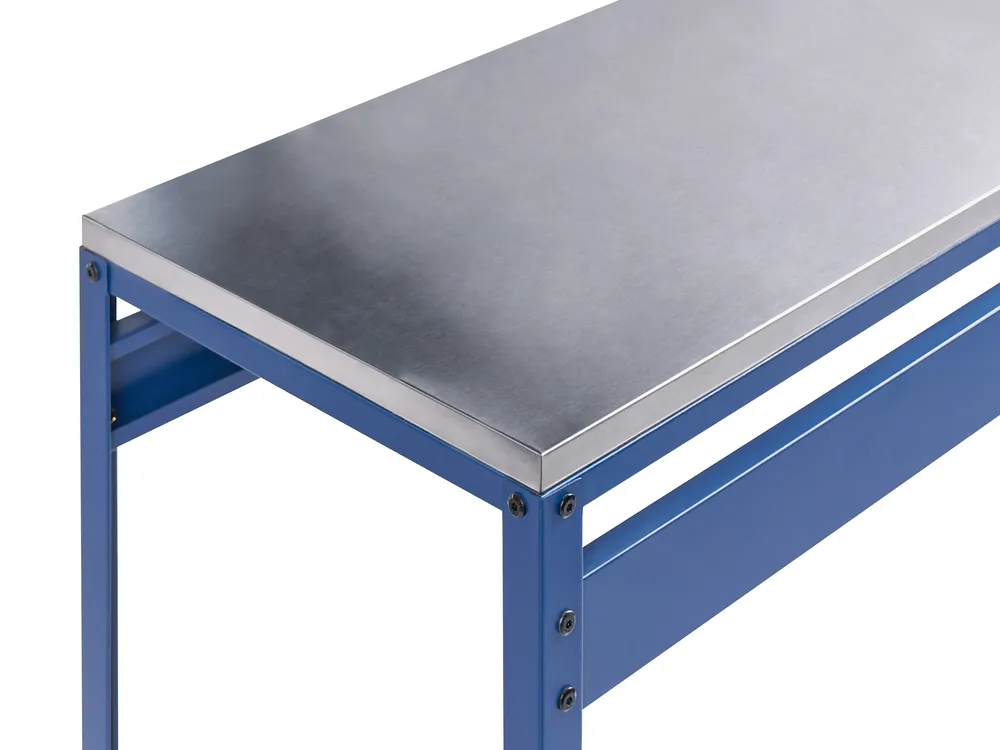 3 Piece Outdoor Kitchen Set with Sink MAENZA Blue Metal_1044943