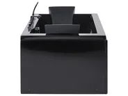 Corner Hot Tub with LED HAWES 1800 x 900 mm Black_1033660