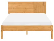 Bed Pine Wood FLAVIGNAC 140 x 200 cm (EU Double) Light Brown_1118343